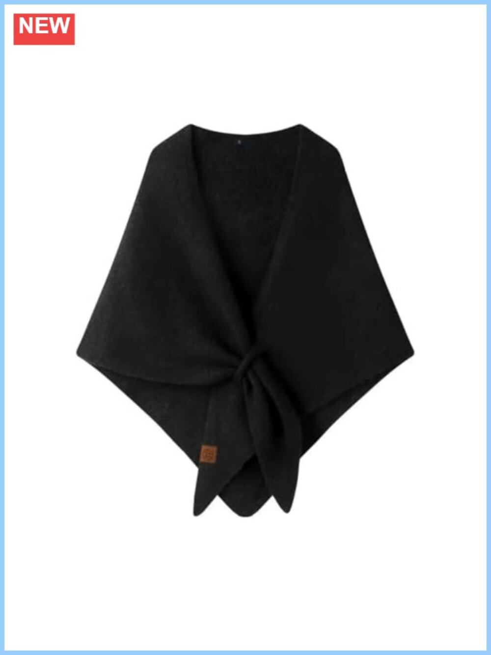 Wool Blend Knit Triangle Shawl Wrap Warm Pashmina Scarf Cape